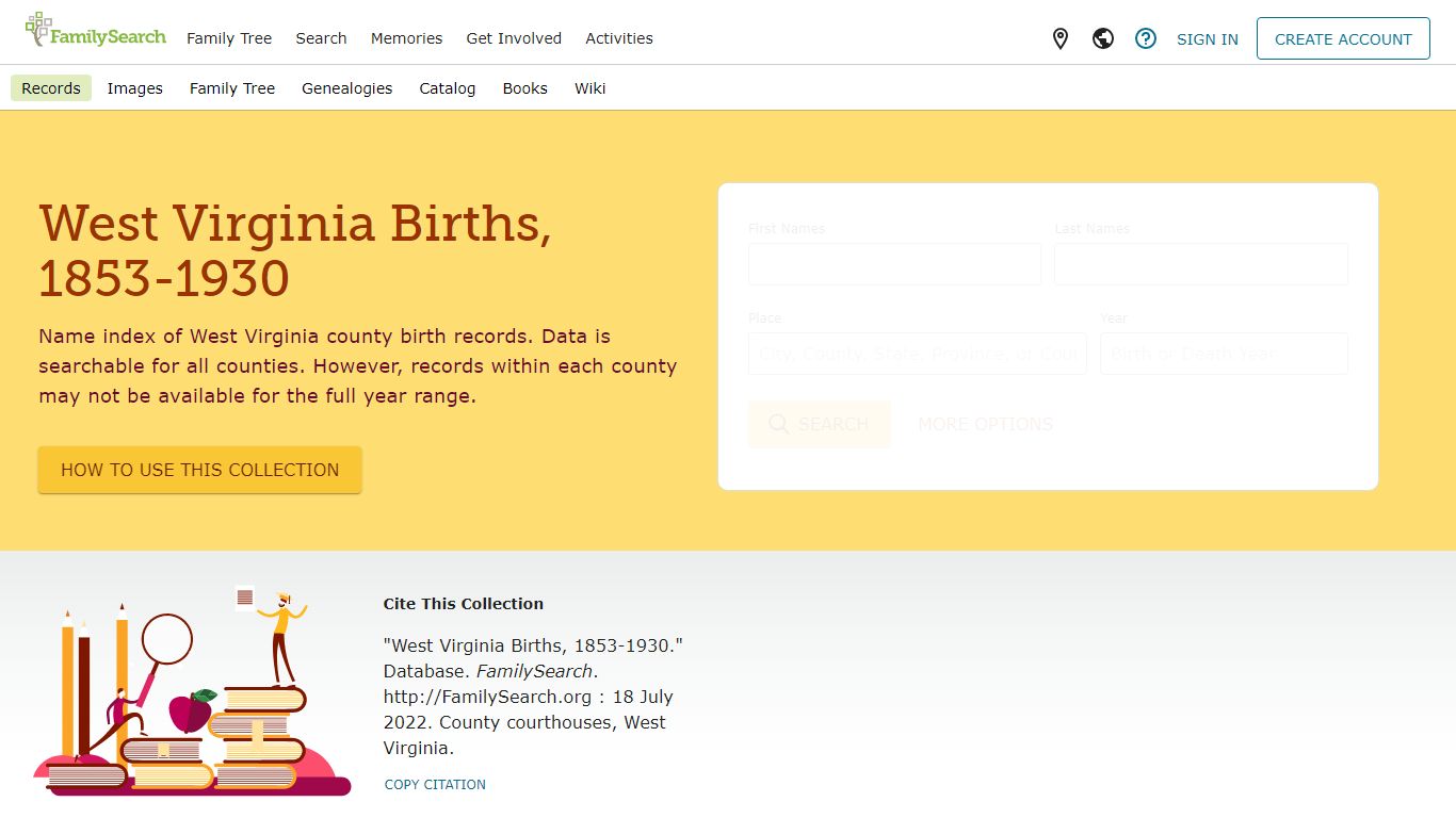 West Virginia Births, 1853-1930 • FamilySearch